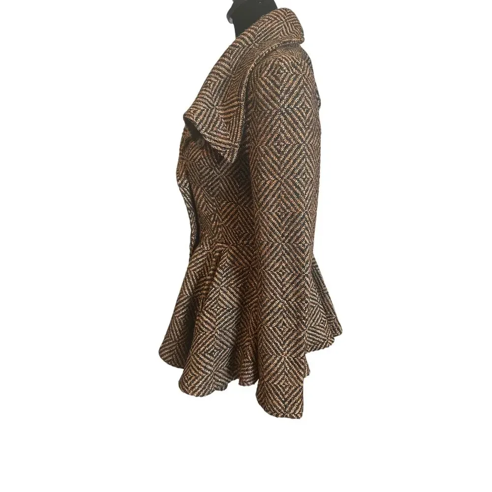 Free People Diamond Jacquard Peacoat Tweed
